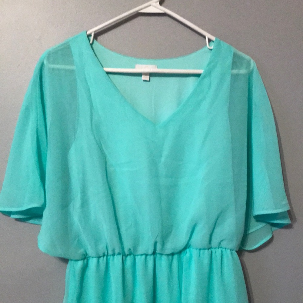 Charming Charlie teal dress - Picture 2 of 6